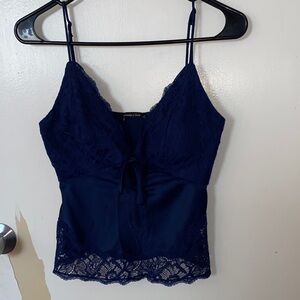 Abercrombie & Fitch Navy Lace Cami Top